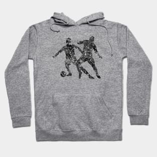 Soccer player black and white Hoodie